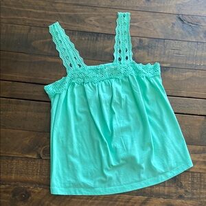 GAP Kids Mint Green Tank with Lace Trim Size XL
